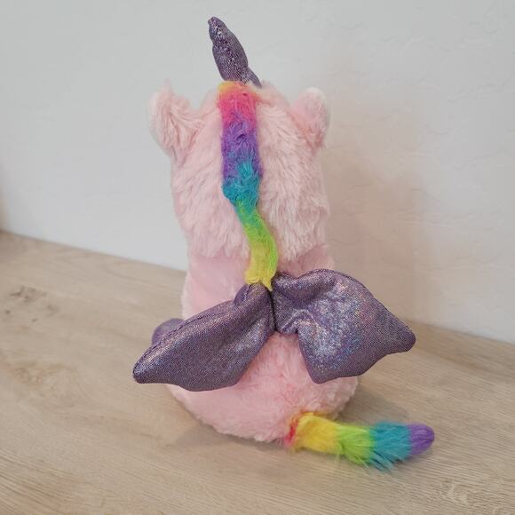 Anico Intl Unicorn Plush Stuffed Animal Pink Purple Glitter Hooves Eyes 10" - Picture 10 of 12